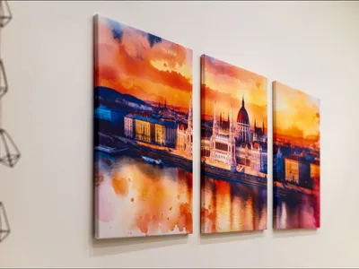 Bedroom wall art at Doma Budapest