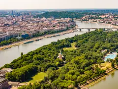 Danube and Margaret Island in Budapest