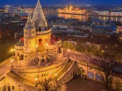 Budapest city view from Fishermans Bastion