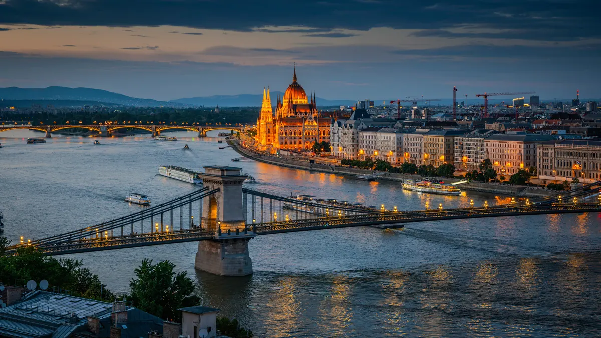 Danube riverfront in Budapest